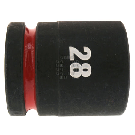 Milwaukee Tool 49-66-6366 SHOCKWAVE Impact 3/4" Square Input Drive 28mm Standard Length Metric 6 Point Socket Black