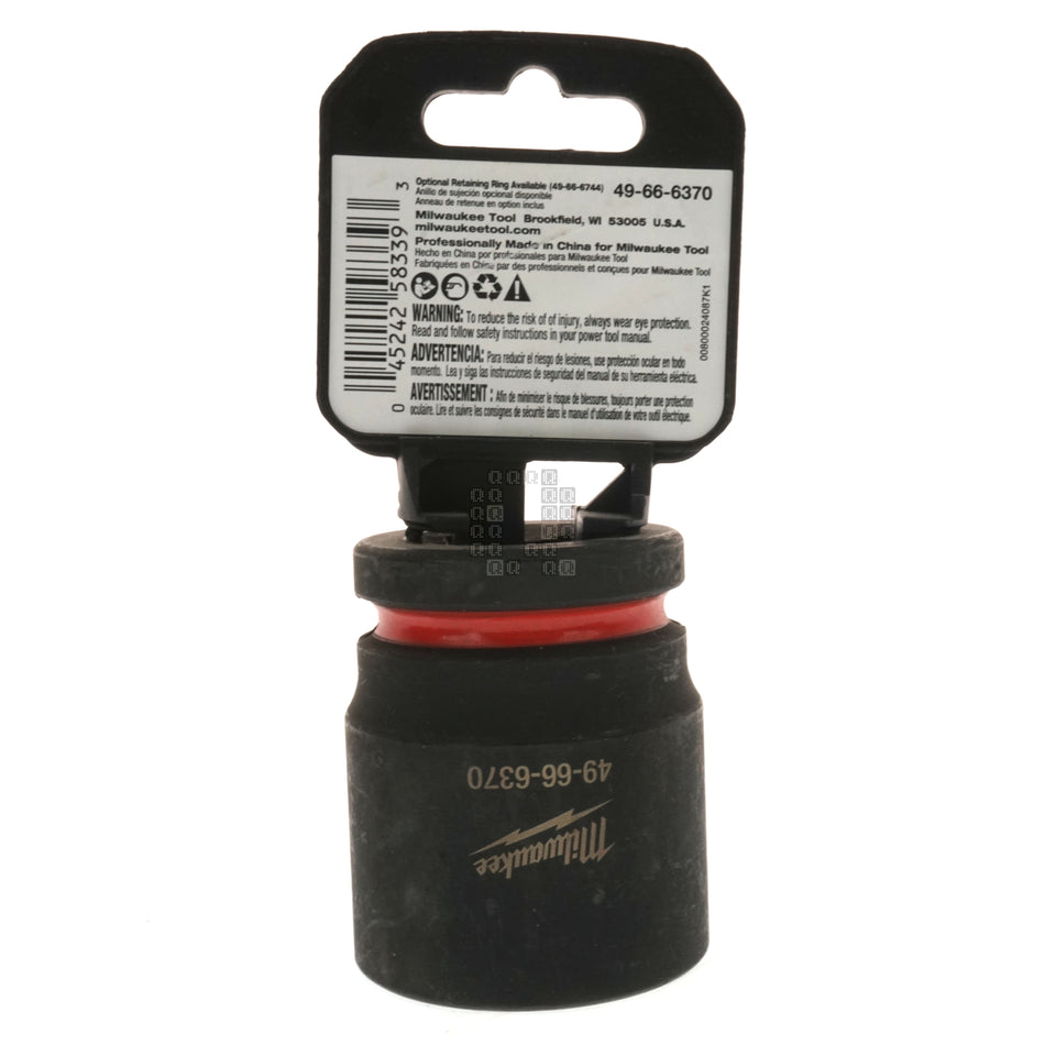 Milwaukee Tool 49-66-6370 SHOCKWAVE Metric Impact Duty 3/4" Input Drive 32mm Standard Length 6 Point Socket
