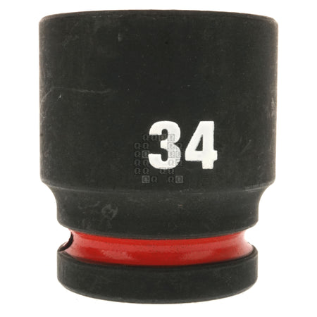 Milwaukee Tool 49-66-6372 Black SHOCKWAVE Impact Duty 3/4" Drive Standard Length Metric 34mm Hex 6 Point Socket