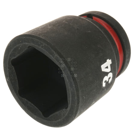 Milwaukee Tool 49-66-6372 Black SHOCKWAVE Impact Duty 3/4" Drive Standard Length Metric 34mm Hex 6 Point Socket