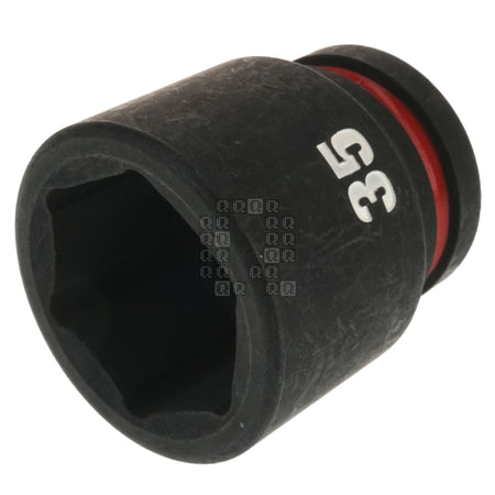 Milwaukee Tool 49-66-6373 SHOCKWAVE Black Impact Duty 3/4" Drive Standard Length Metric 35mm Hex 6 Point Socket