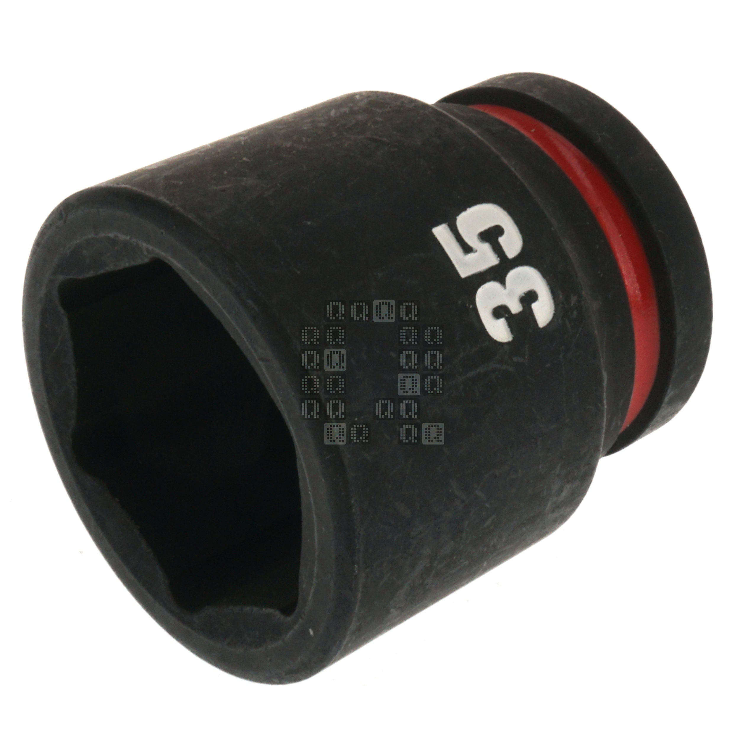 Milwaukee Tool 49-66-6373 SHOCKWAVE Black Impact Duty 3/4" Drive Standard Length Metric 35mm Hex 6 Point Socket
