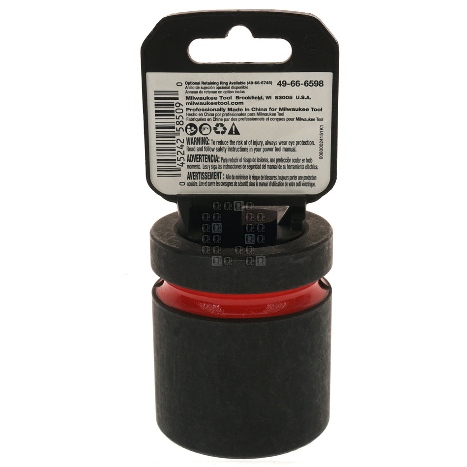 Milwaukee Tool 49-66-6598 SHOCKWAVE Impact Duty 1" Square Input Drive Metric 33MM 6 Point Standard-Length Socket