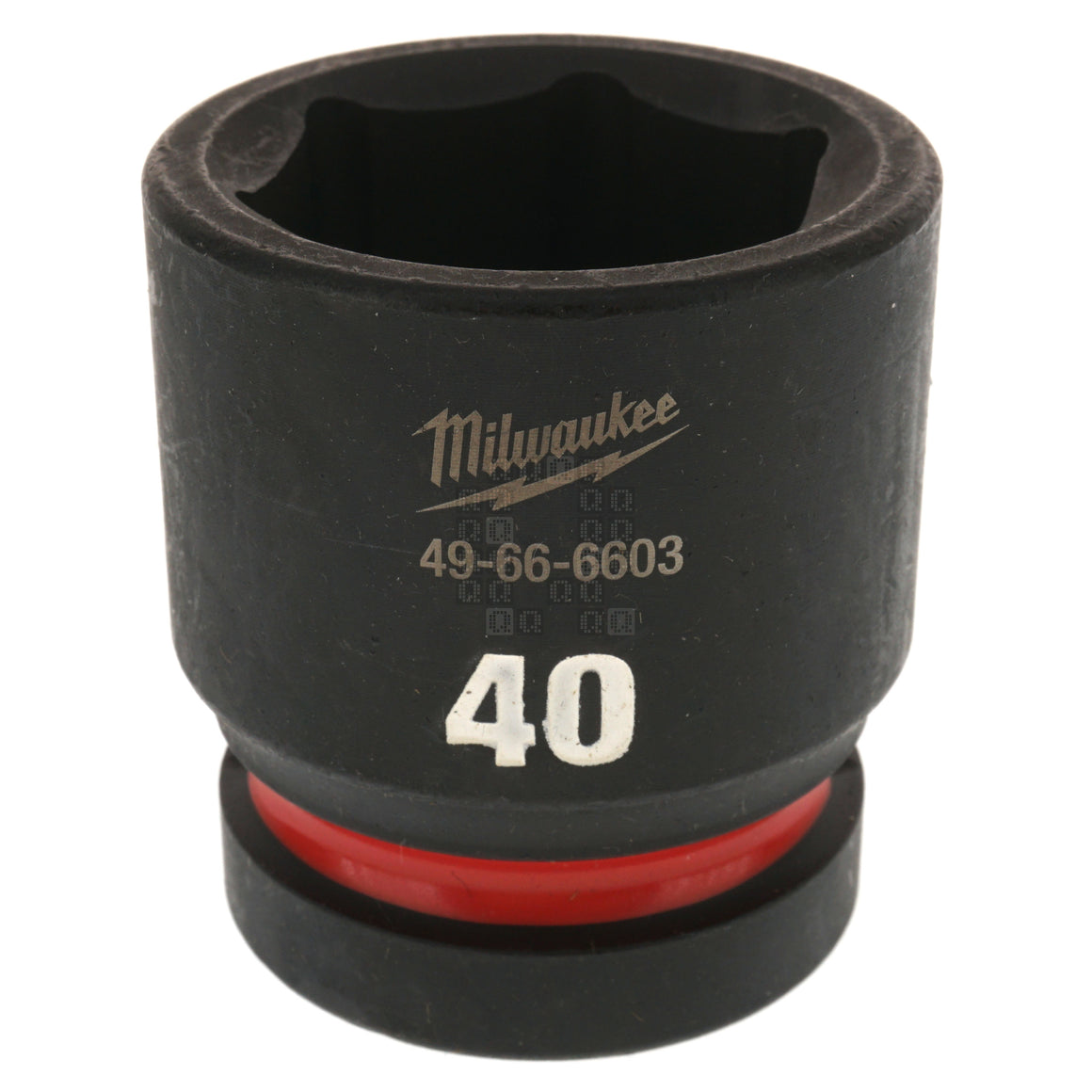 Milwaukee Tool 49-66-6603 SHOCKWAVE Impact Duty 1" Square Input Drive Metric 40MM 6 Point Standard-Length Socket