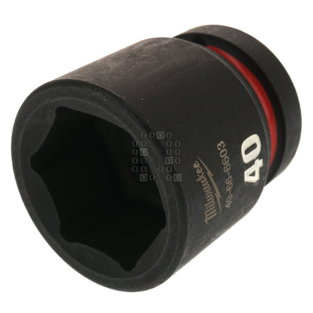 Milwaukee Tool 49-66-6603 SHOCKWAVE Impact Duty 1" Square Input Drive Metric 40MM 6 Point Standard-Length Socket