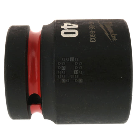 Milwaukee Tool 49-66-6603 SHOCKWAVE Impact Duty 1" Square Input Drive Metric 40MM 6 Point Standard-Length Socket