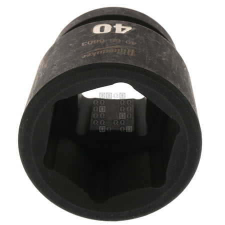 Milwaukee Tool 49-66-6603 SHOCKWAVE Impact Duty 1" Square Input Drive Metric 40MM 6 Point Standard-Length Socket