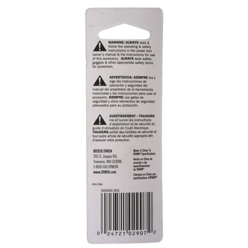 Irwin 5026003 1/4" Rotary Masonry Drill Bit, Tungsten Carbide Tip