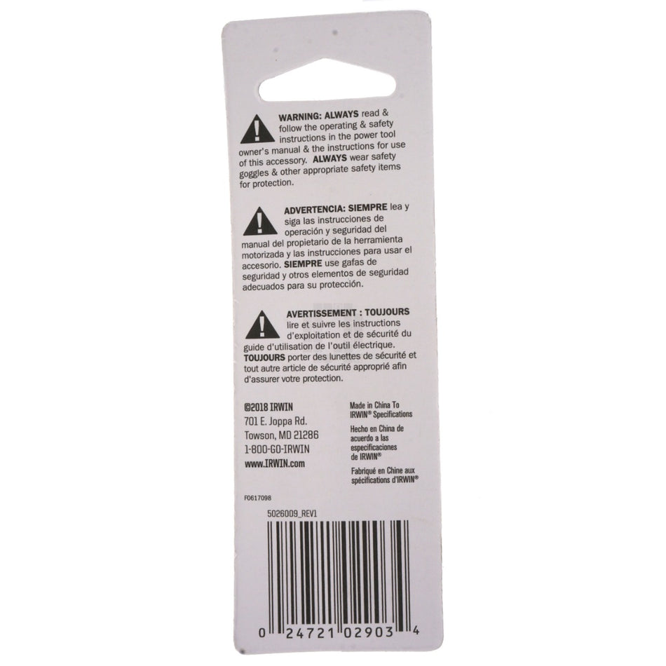 Irwin 5026009 3/8" Rotary Masonry Tungsten Carbide Tip Drill Bit