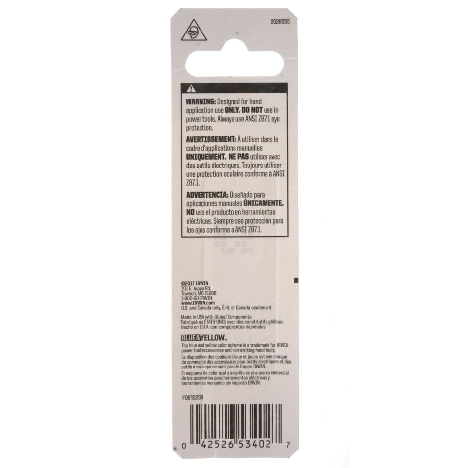 Irwin Hanson 53402 EX-2 Spiral Screw Extractor