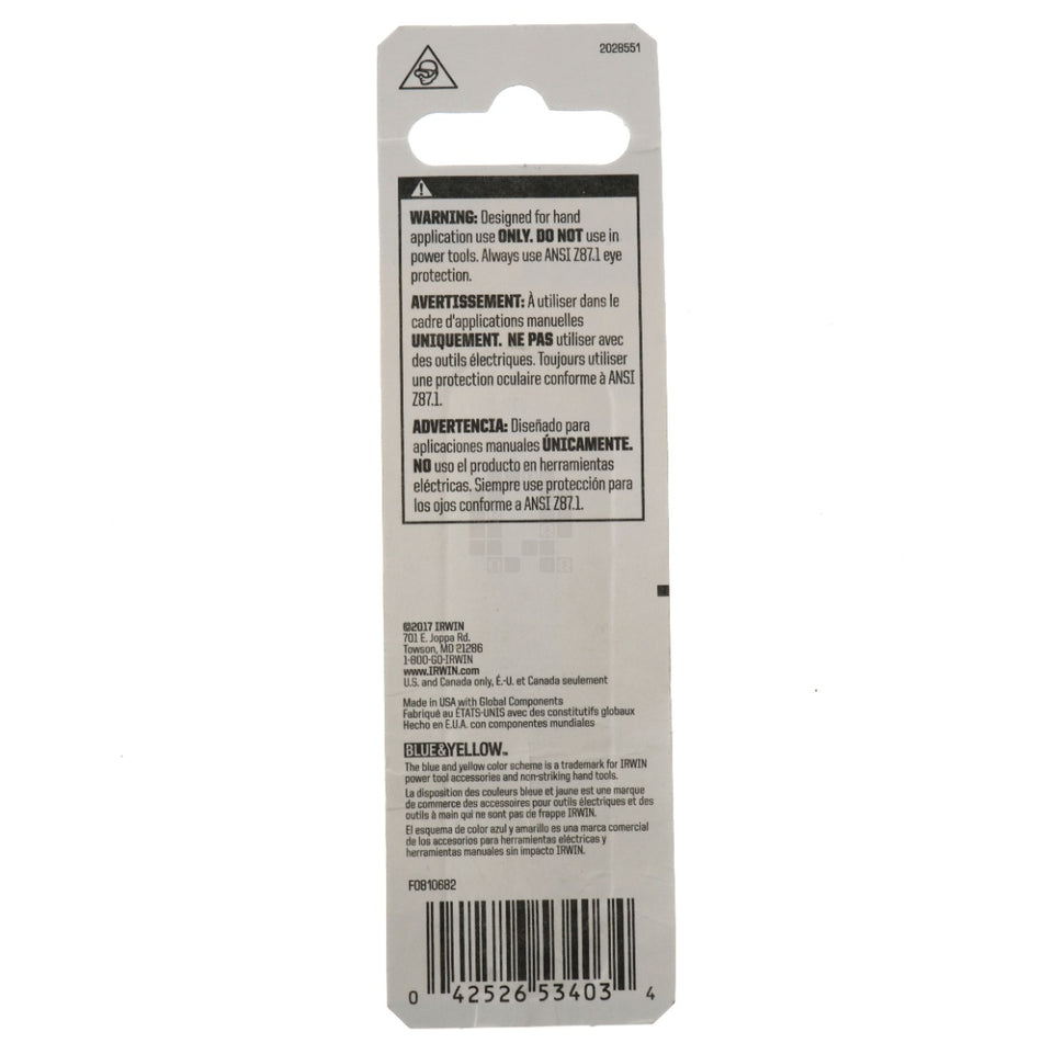 Irwin Hanson 53403 EX-3 Spiral Screw Extractor