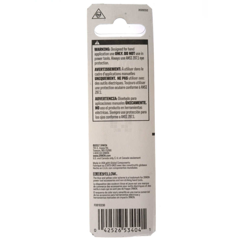 Irwin Hanson 53404 EX-4 Spiral Screw Extractor
