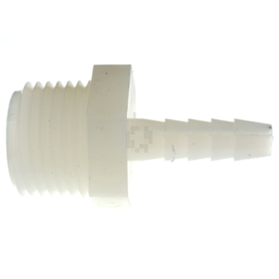Anderson Metals 53701-0408 Nylon 1/4" Hose Barb to 1/2"-14 Male NPT Adapter