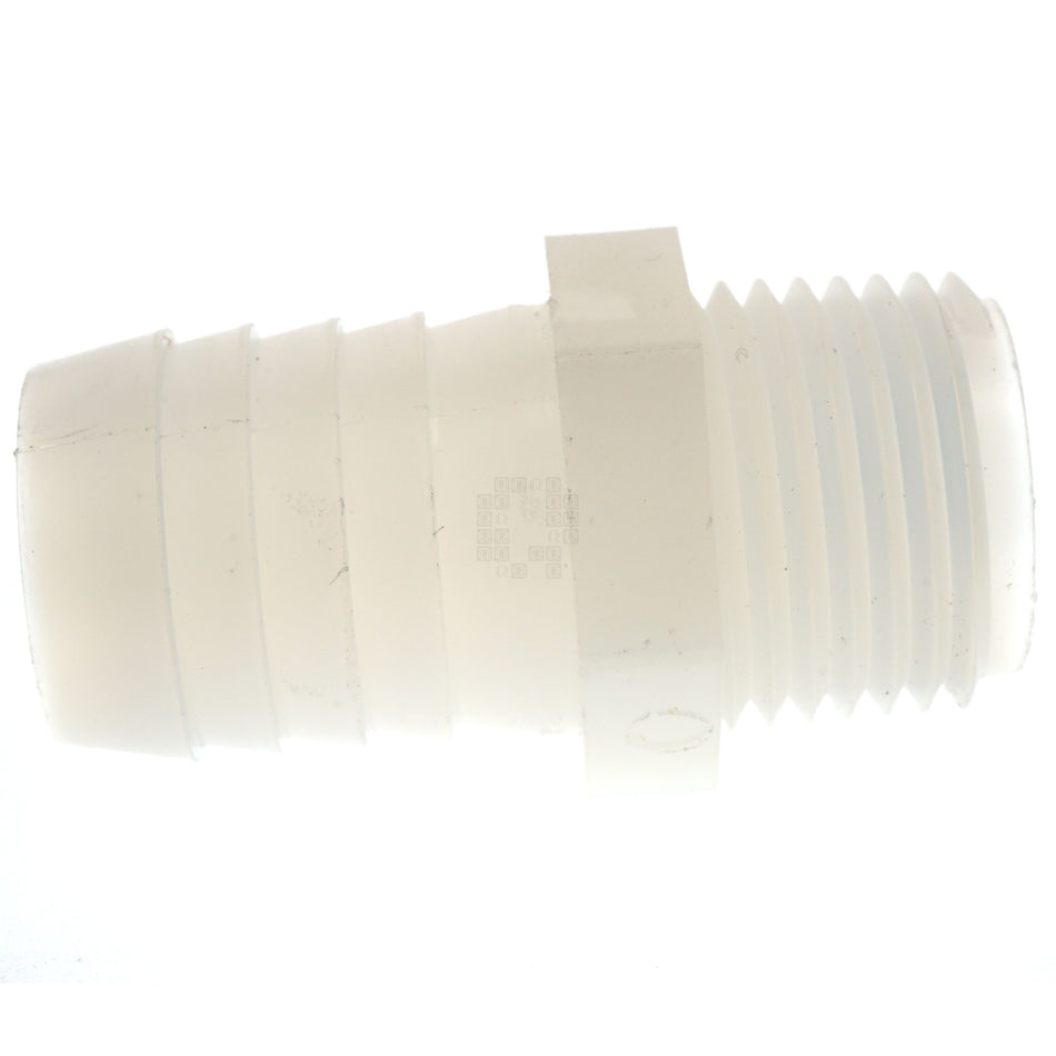 Anderson Metals 53701-1208 Nylon 3/4" Hose Barb to 1/2"-14 Male NPT Adapter
