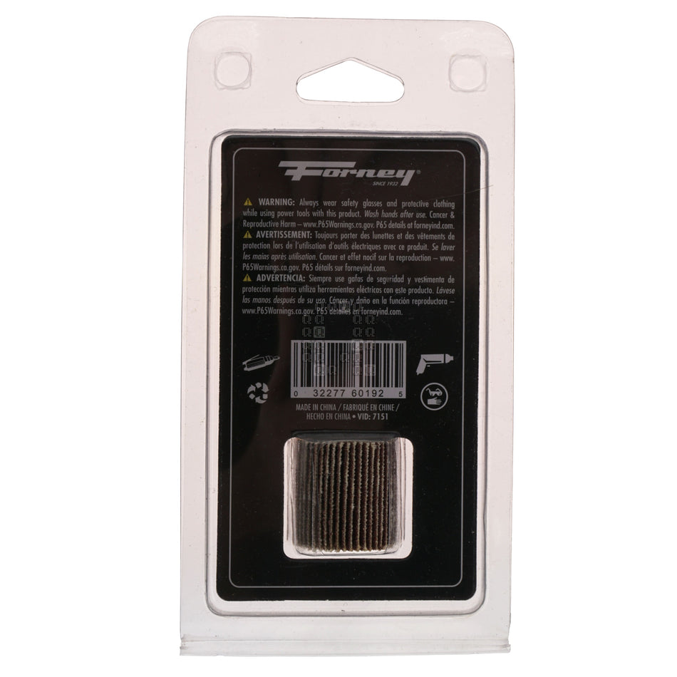 Forney Industries 60192 1" x 1" Aluminum Oxide Flap Wheel, 120 Grit, 1/4" Straight Shank