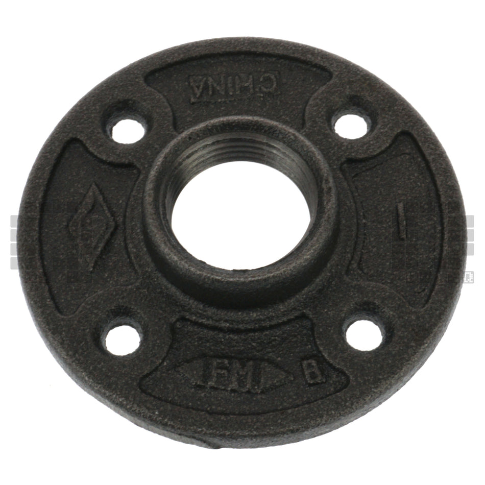Prosource 610-2388 Black Pipe Floor Flange, 1" NPT, 4-Bolt Hole