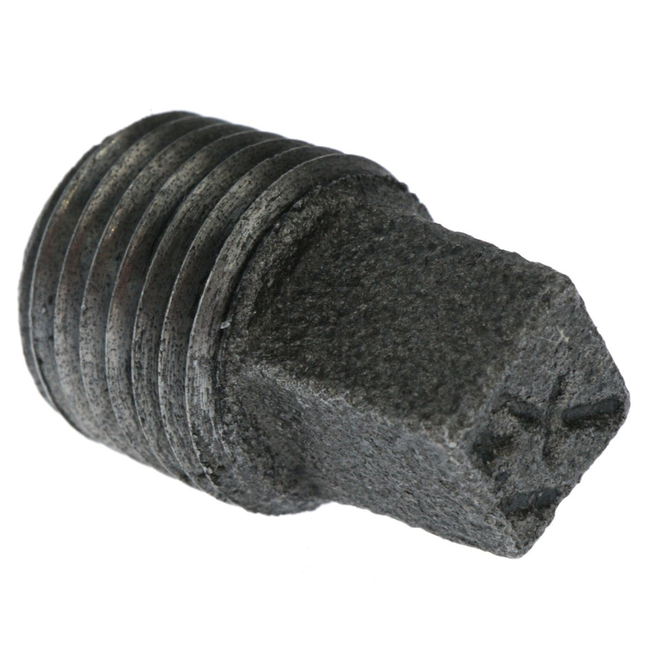 Worldwide Sourcing 610-3022 1/4" Male NPT Malleable Iron Black Pipe Plug