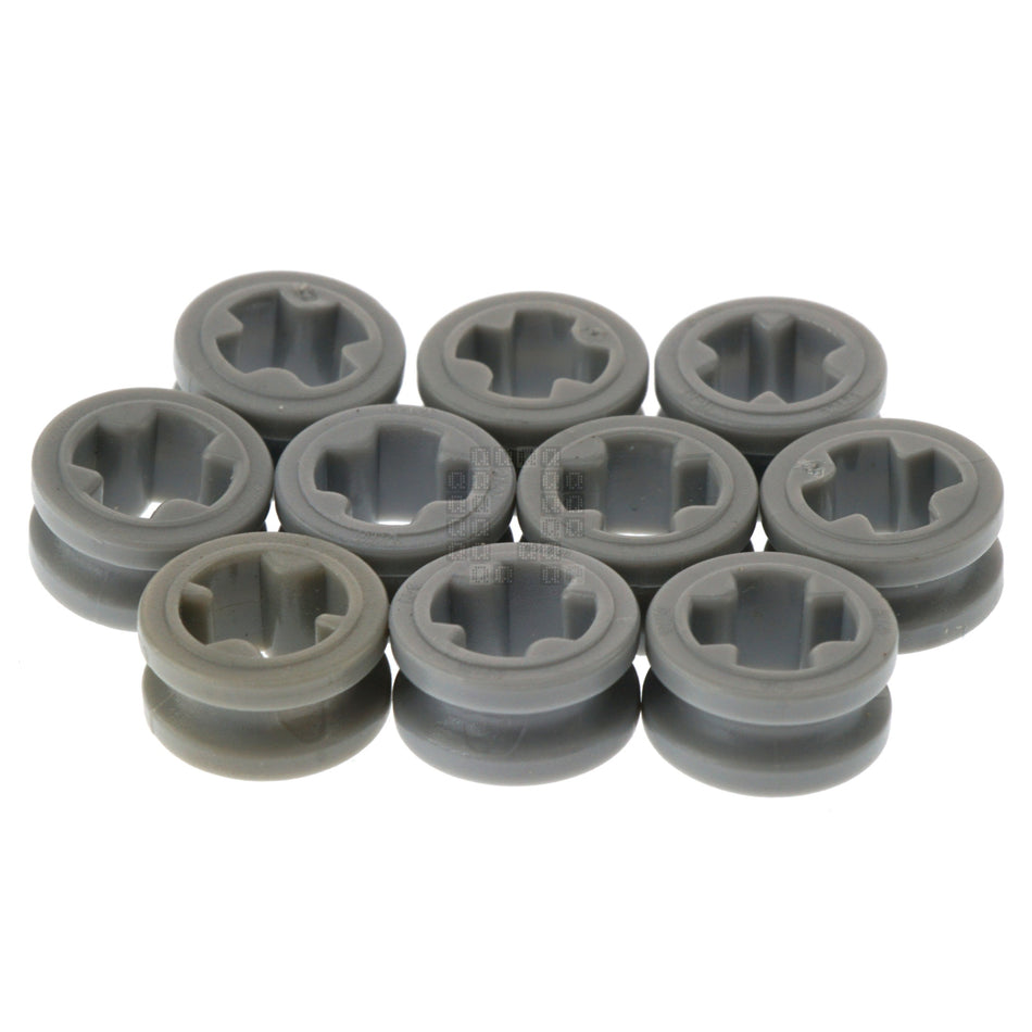LEGO 6271165 Technic 1/2 Bushing for Cross Axle, Medium Stone Grey, 10-Pack
