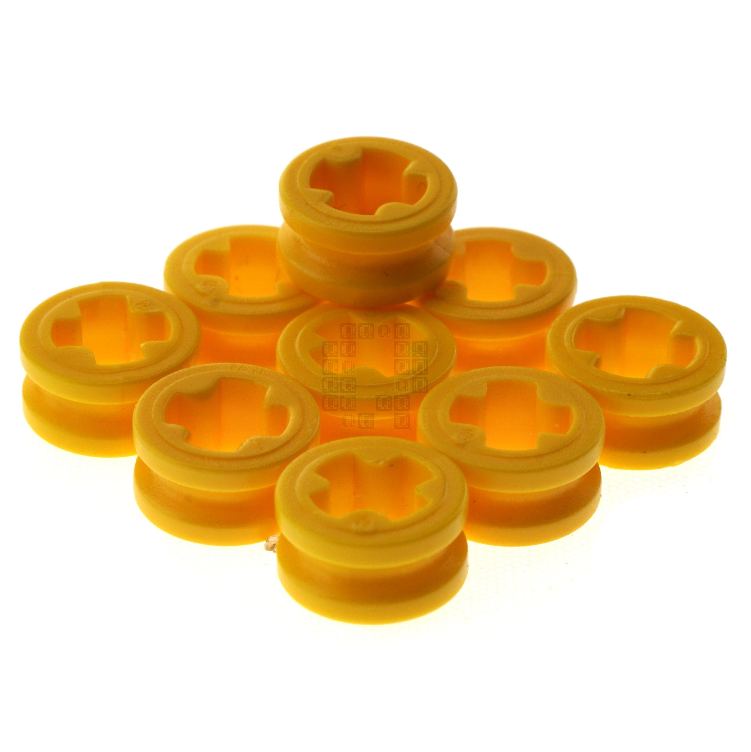 LEGO 6271167 Technic 1/2 Bushing for Cross Axle, Bright Yellow, 10