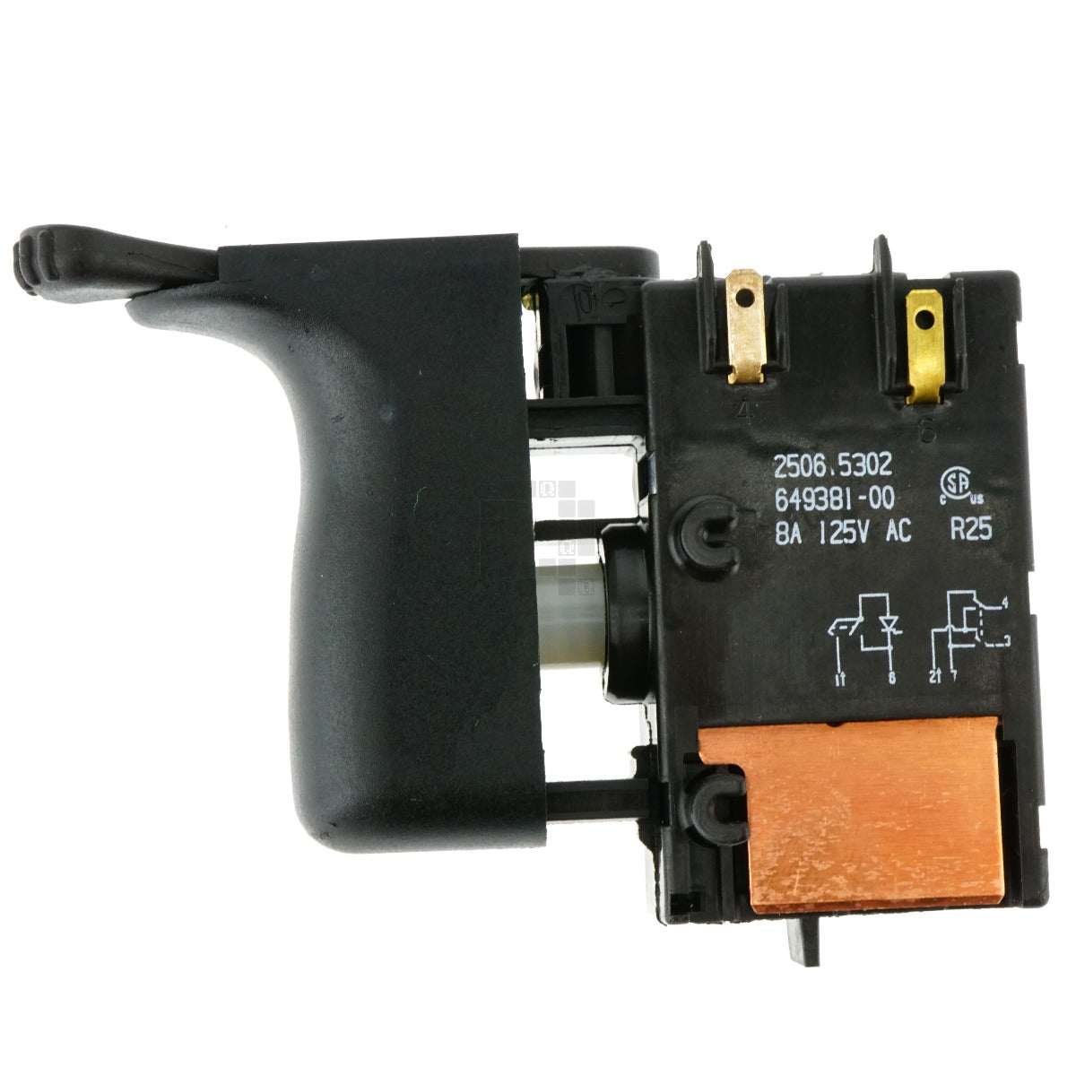DeWALT 649381-00 VSR Trigger Electrical Switch Black