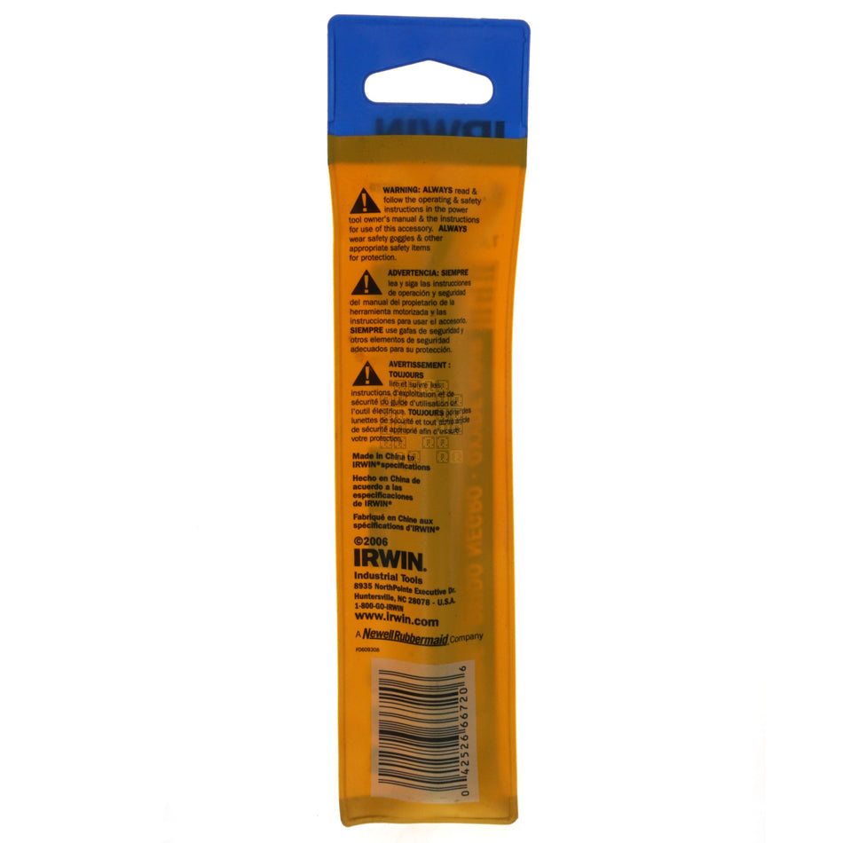 Irwin 66720 5/16" Extended Reach Black Oxide Aircraft Drill Bit, 6" Length, 135° Split Point