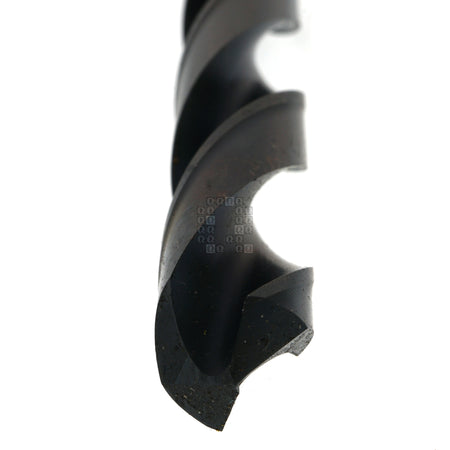 Irwin 66732 1/2" Extended Reach Black Oxide Aircraft Drill Bit, 6" Length, 135° Split Point Closeup