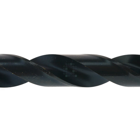 Irwin 66732 1/2" Extended Reach Black Oxide Aircraft Drill Bit, 6" Length, 135° Split Point Flute Closeup