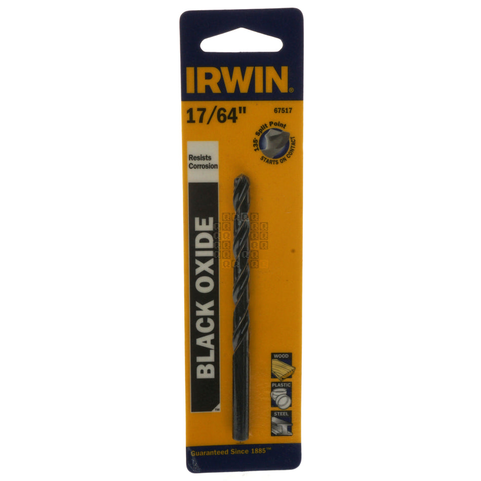 Irwin Industrial Tool 17/64" Black Oxide 135° Split Point Drill Bit