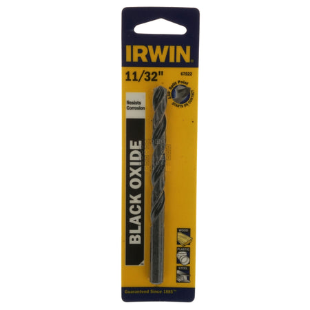 Irwin Industrial Tools 67522 11/32" Black Oxide 135° Split Point Drill Bit Package Front