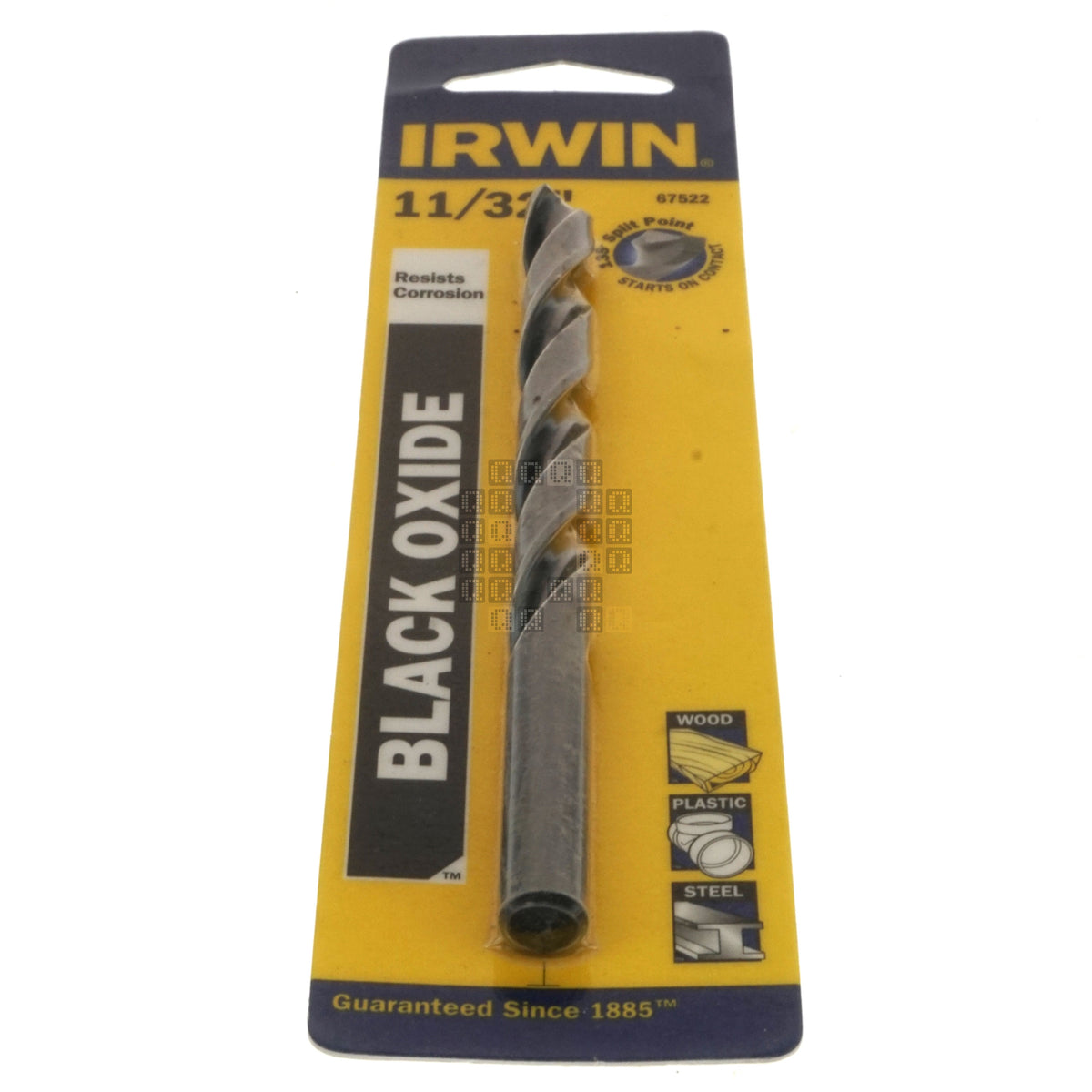 Irwin Industrial Tools 67522 11/32" Black Oxide 135° Split Point Drill Bit