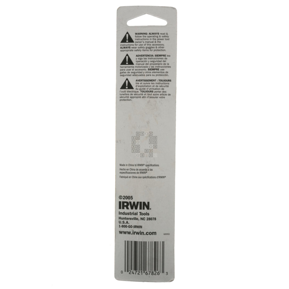Irwin 67826 13/32" Black Oxide 135° Split Point Drill Bit, 3/8" Reduced Shank
