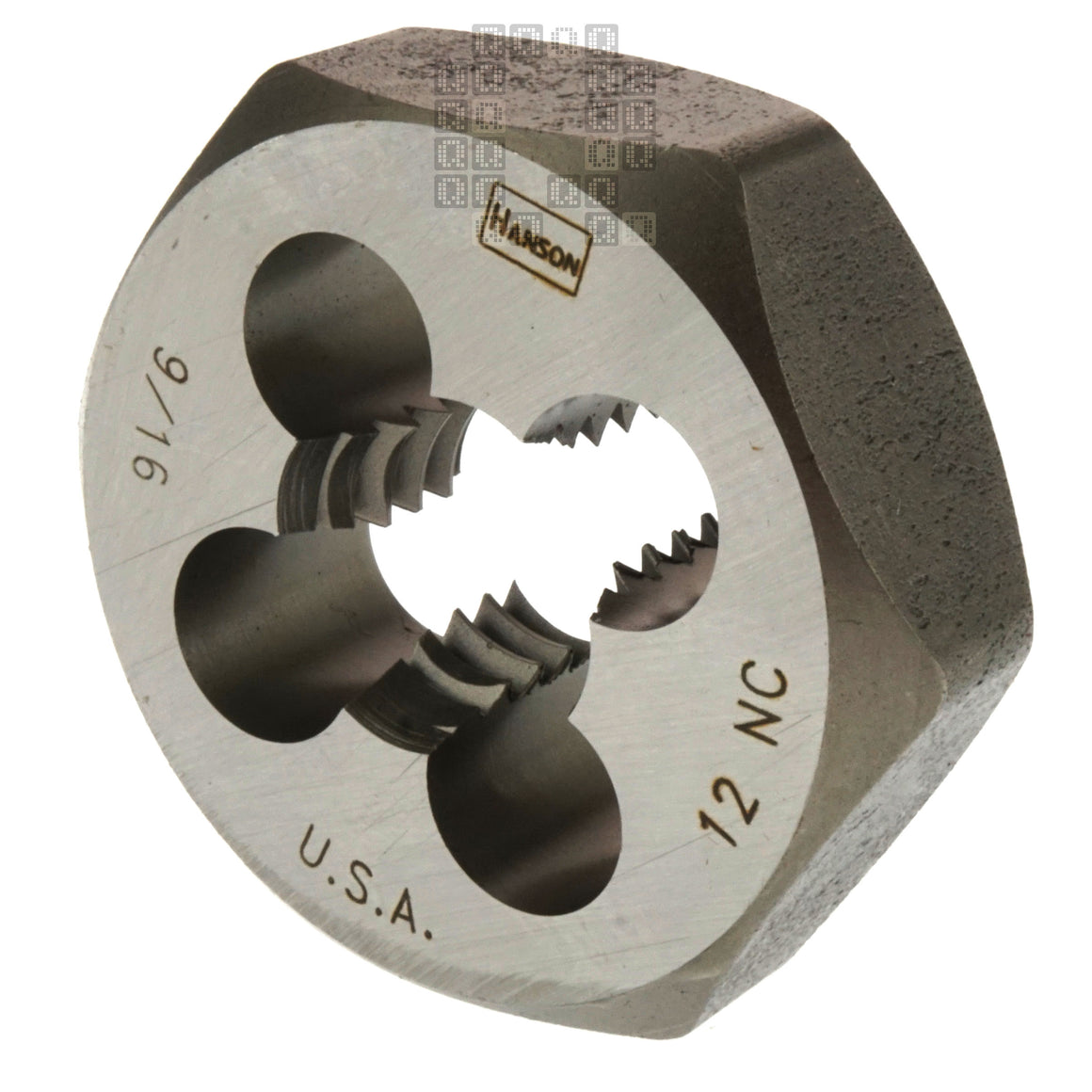 Irwin Hanson 6848 9/16"-12NC Right Hand (RH) High Carbon Steel HCS 1-7/16" Hex Die