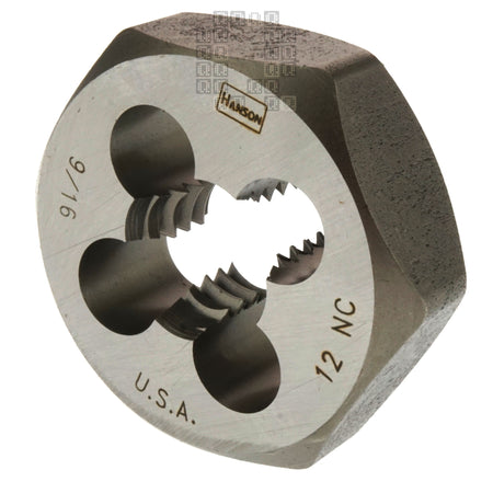 Irwin Hanson 6848 9/16"-12NC Right Hand (RH) High Carbon Steel HCS 1-7/16" Hex Die
