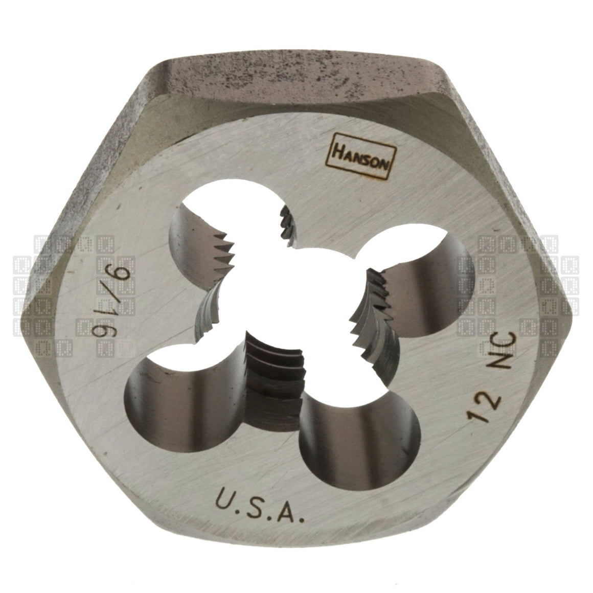 Irwin Hanson 6848 9/16"-12NC Right Hand (RH) High Carbon Steel HCS 1-7/16" Hex Die Top
