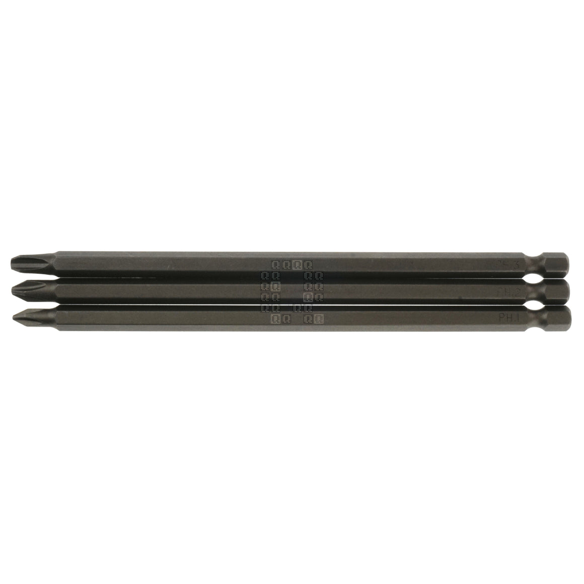 Century Drill & Tool 68600 PH1 PH2 PH3 / #1 #2 #3 Phillips 3-Piece Premium S2 Steel Screwdriver Set