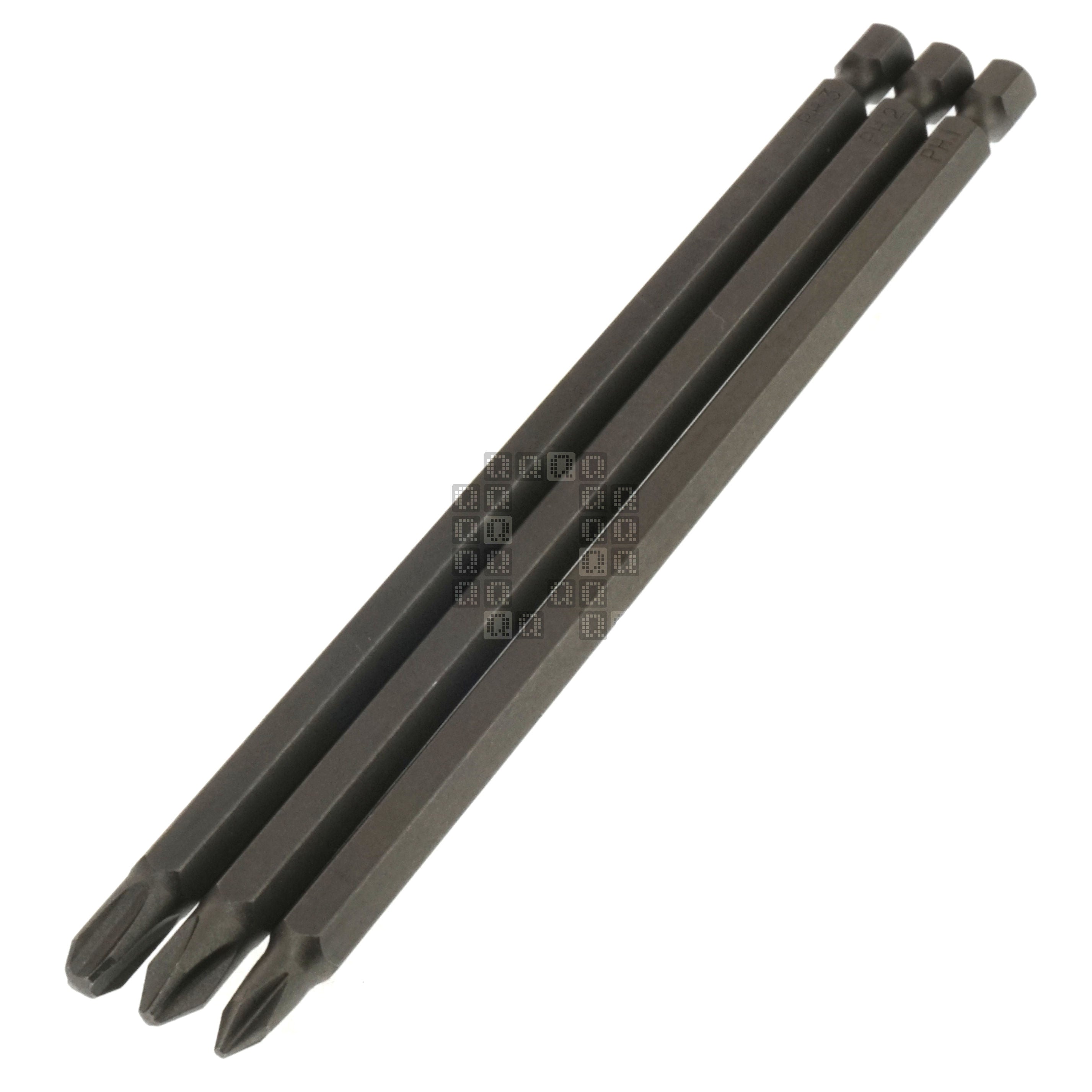 Century Drill & Tool 68600 PH1 PH2 PH3 / #1 #2 #3 Phillips 3-Piece Premium S2 Steel Screwdriver Set