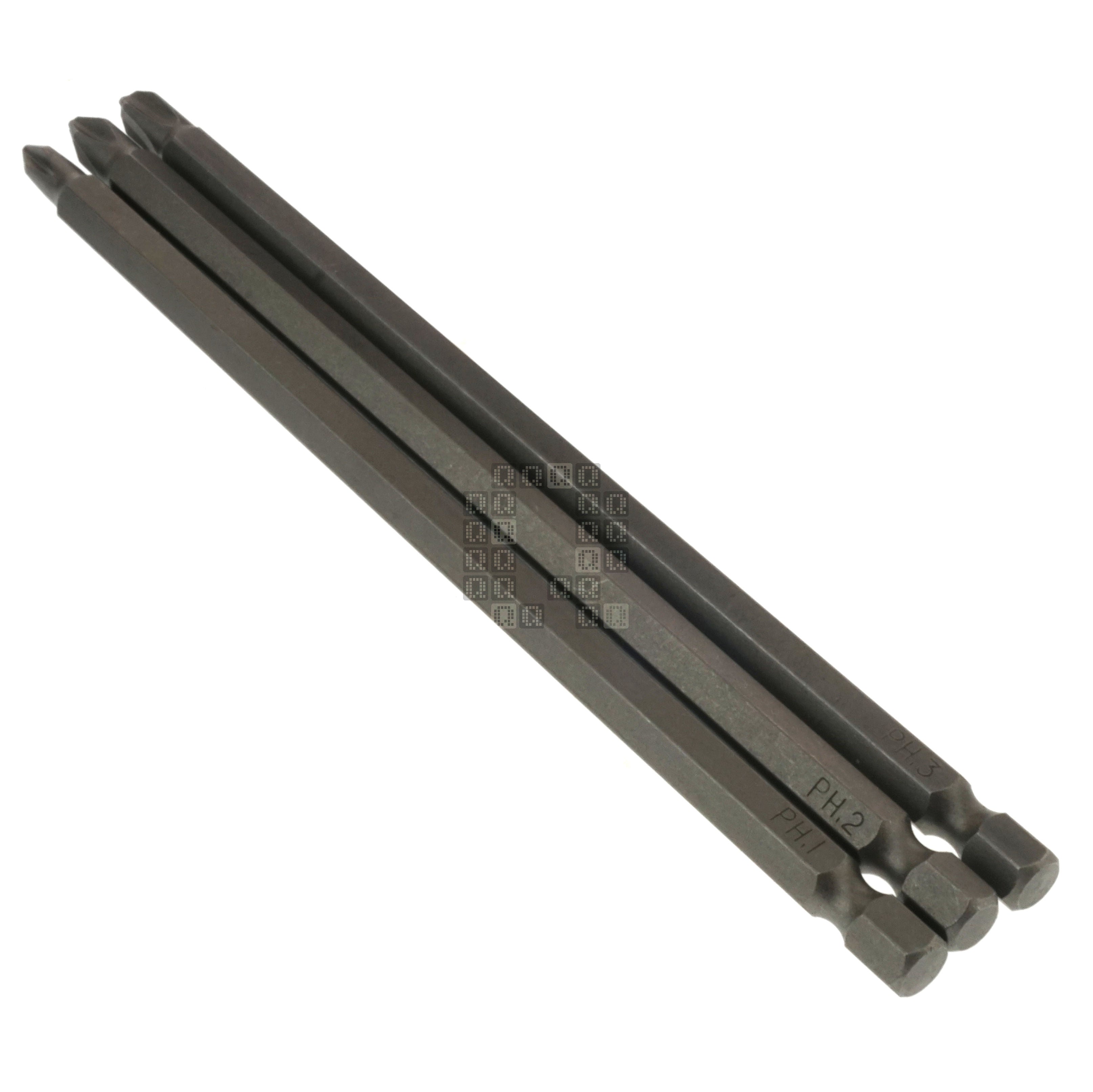 Century Drill & Tool 68600 PH1 PH2 PH3 / #1 #2 #3 Phillips 3-Piece Premium S2 Steel Screwdriver Set