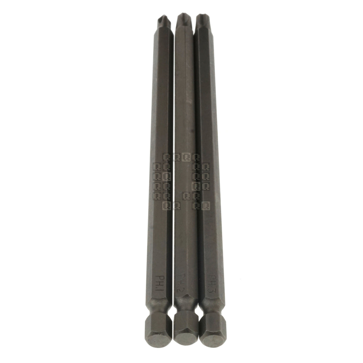 Century Drill & Tool 68600 PH1 PH2 PH3 / #1 #2 #3 Phillips 3-Piece Premium S2 Steel Screwdriver Set