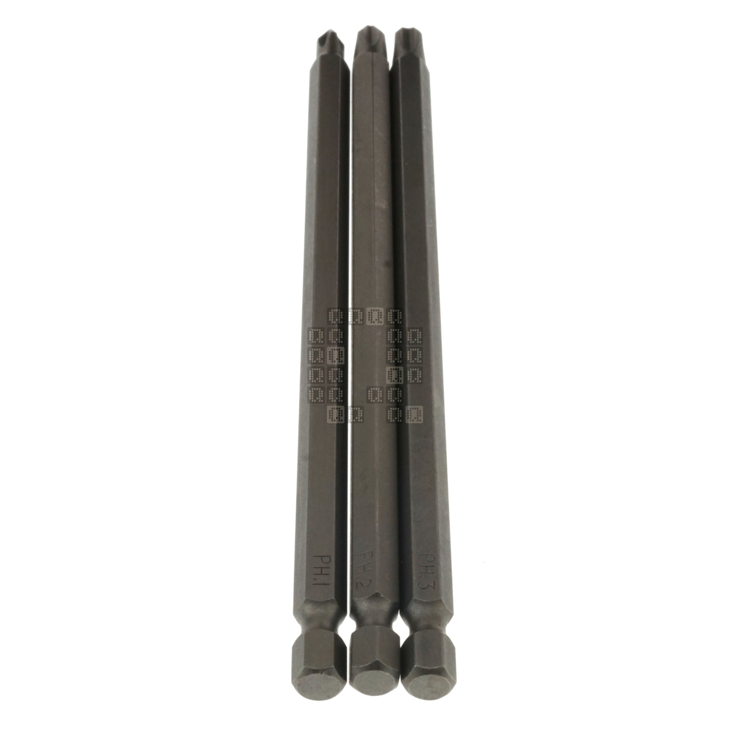 Century Drill & Tool 68600 PH1 PH2 PH3 / #1 #2 #3 Phillips 3-Piece Premium S2 Steel Screwdriver Set