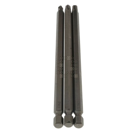 Century Drill & Tool 68600 PH1 PH2 PH3 / #1 #2 #3 Phillips 3-Piece Premium S2 Steel Screwdriver Set