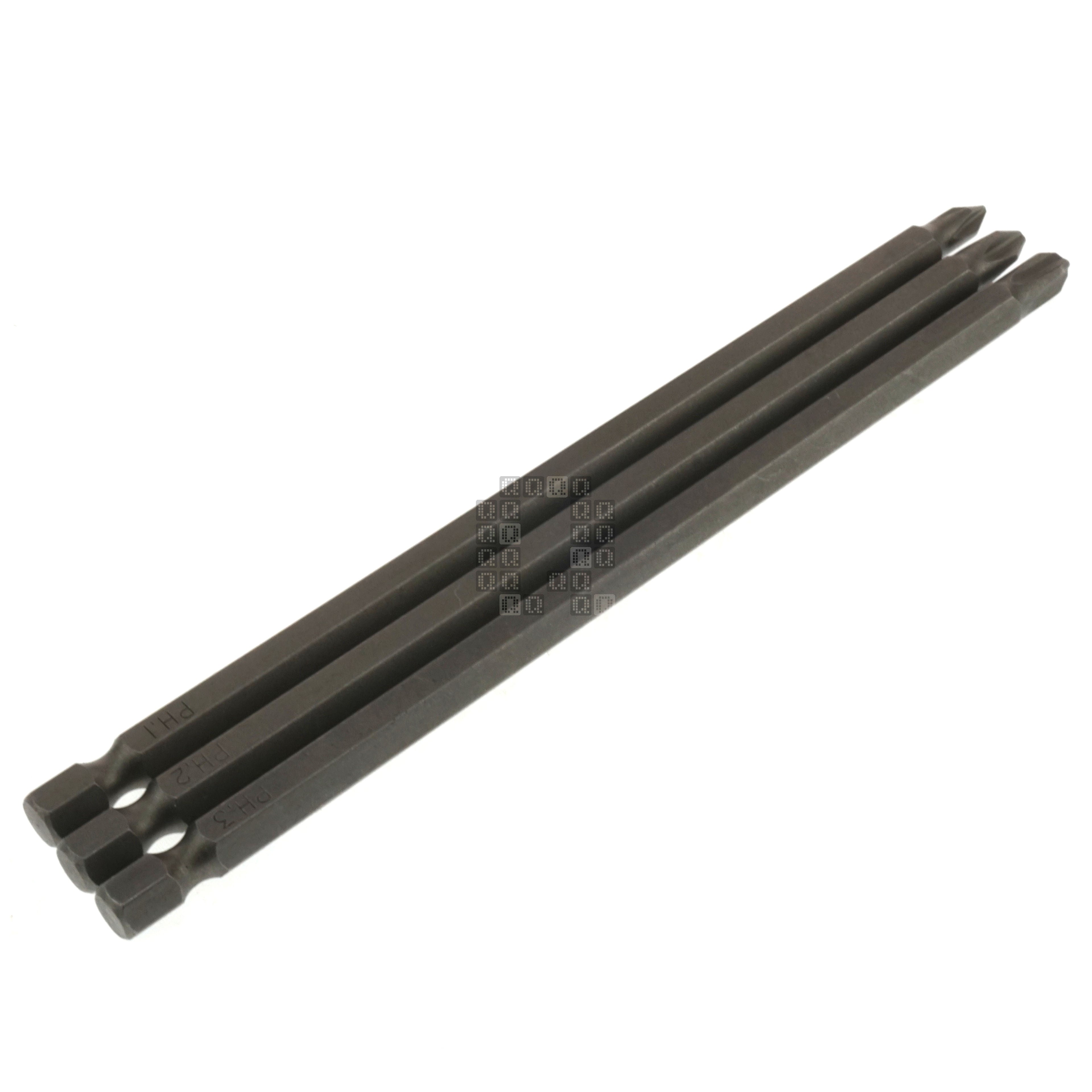 Century Drill & Tool 68600 PH1 PH2 PH3 / #1 #2 #3 Phillips 3-Piece Premium S2 Steel Screwdriver Set