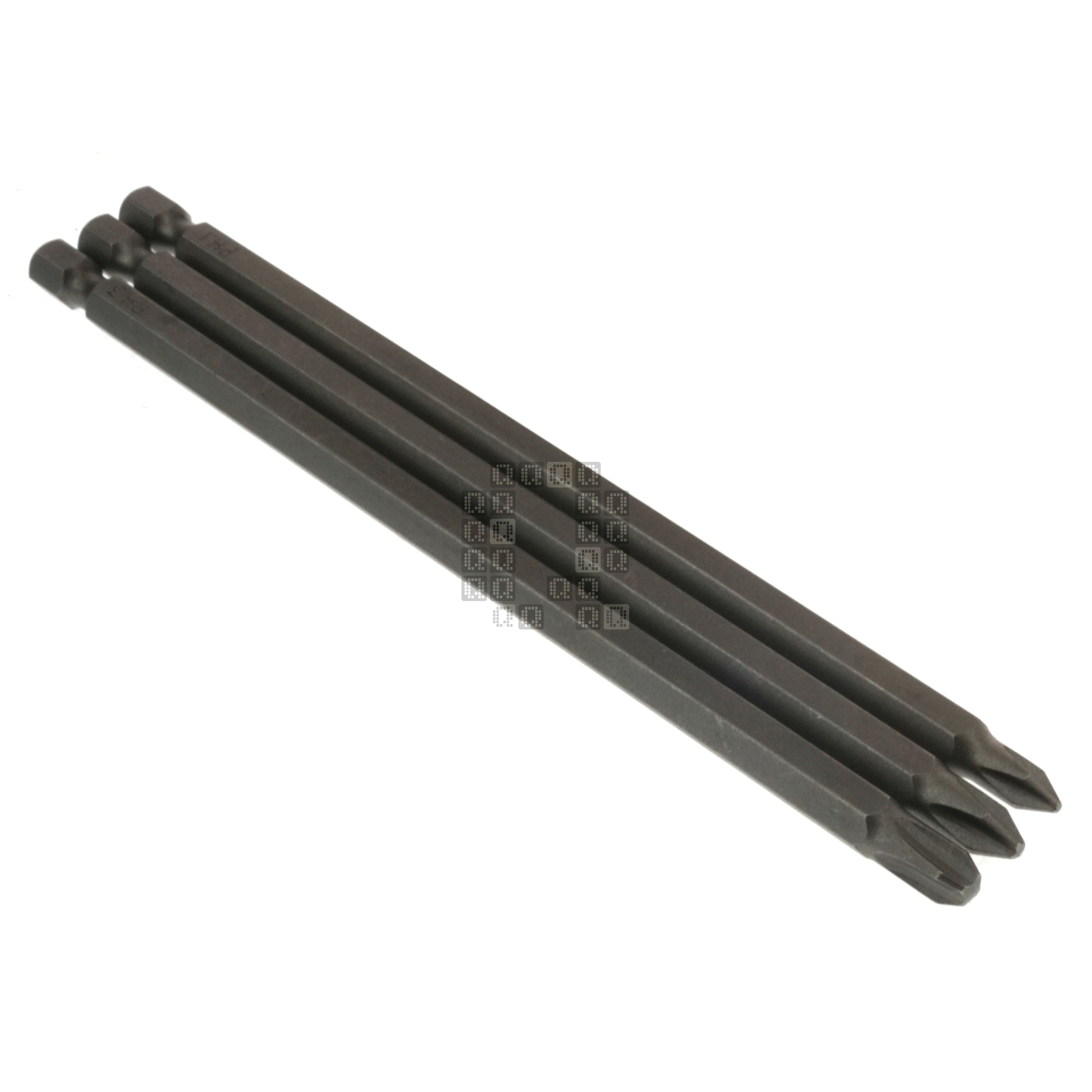 Century Drill & Tool 68600 PH1 PH2 PH3 / #1 #2 #3 Phillips 3-Piece Premium S2 Steel Screwdriver Set