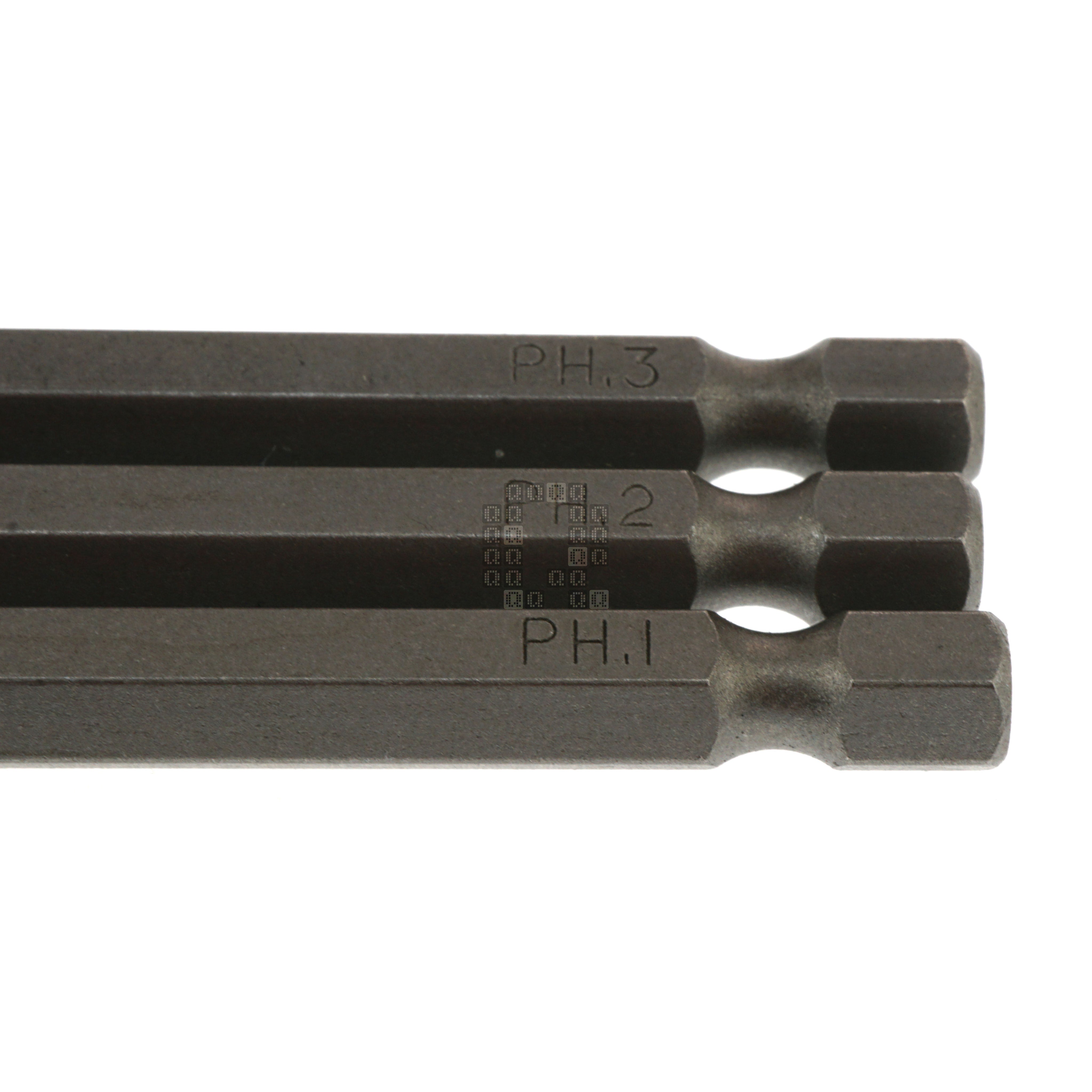 Century Drill & Tool 68600 PH1 PH2 PH3 / #1 #2 #3 Phillips 3-Piece Premium S2 Steel Screwdriver Set