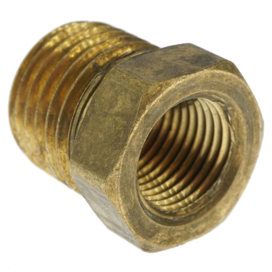 Anderson Metals 756110-0402 1/4" x 1/8" Hex Reducing Adapter, Lead Free Brass