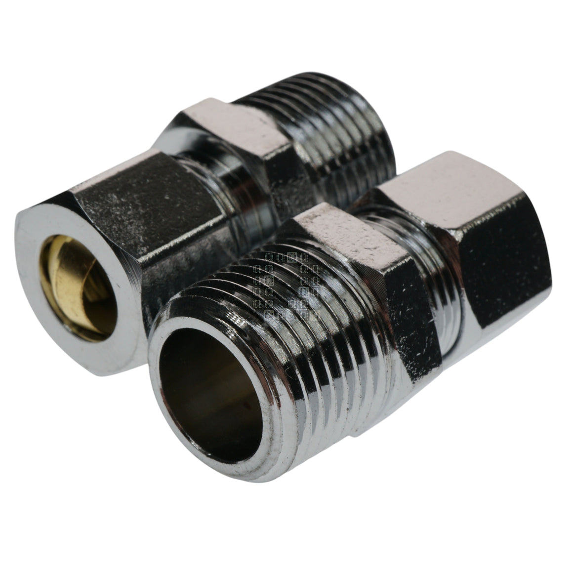 PlumbCraft 7322000LF 3/8" MIP x 3/8" OD Compression Straight Fittings