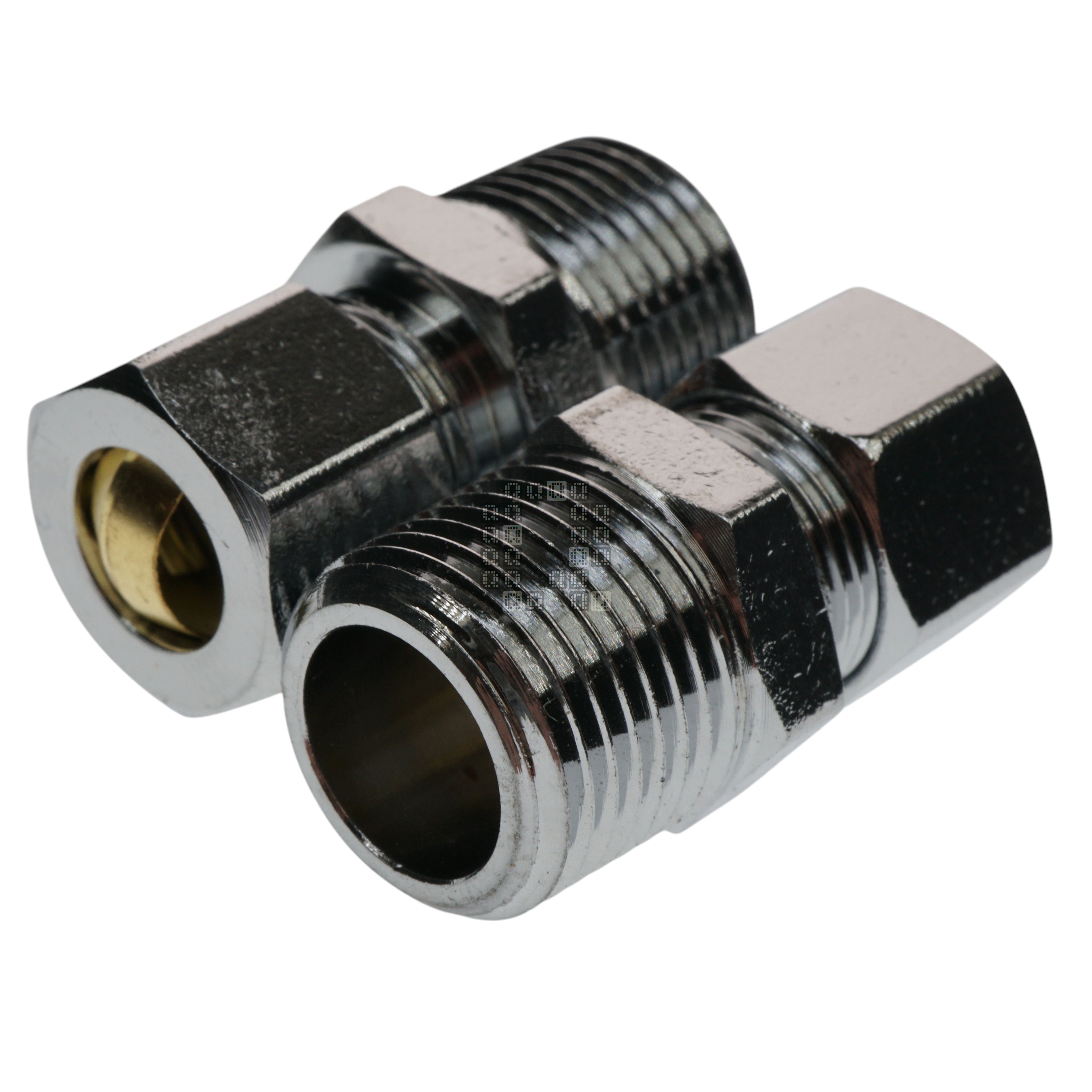 PlumbCraft 7322000LF 3/8" MIP x 3/8" OD Compression Straight Fittings