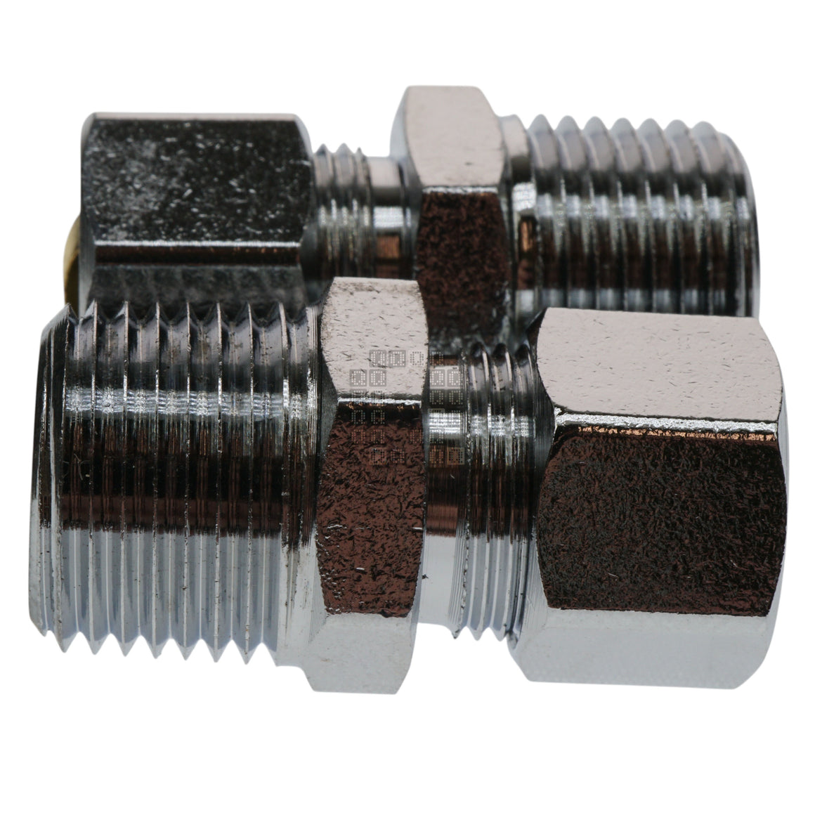 PlumbCraft 7322000LF 3/8" MIP x 3/8" OD Compression Straight Fittings