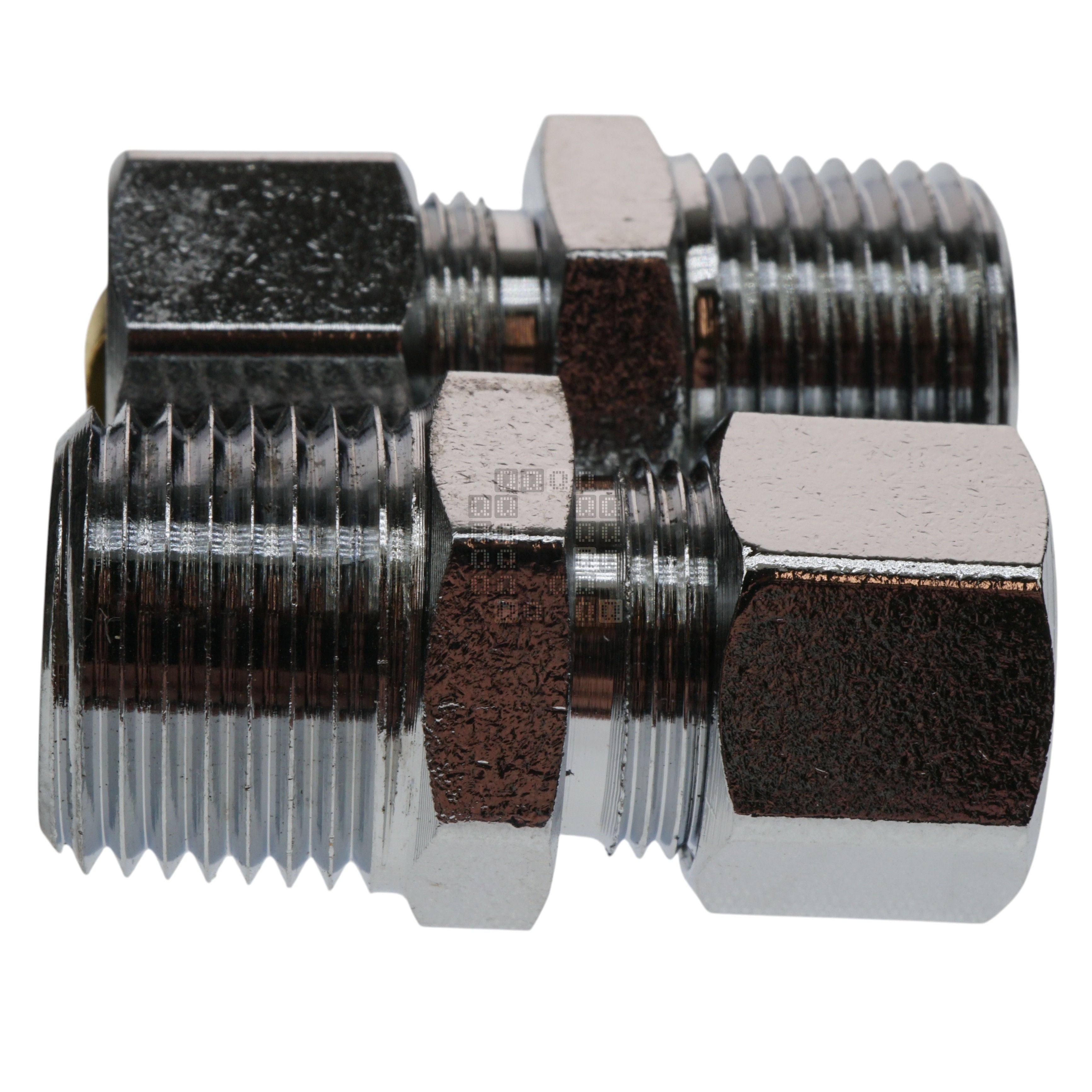 PlumbCraft 7322000LF 3/8" MIP x 3/8" OD Compression Straight Fittings