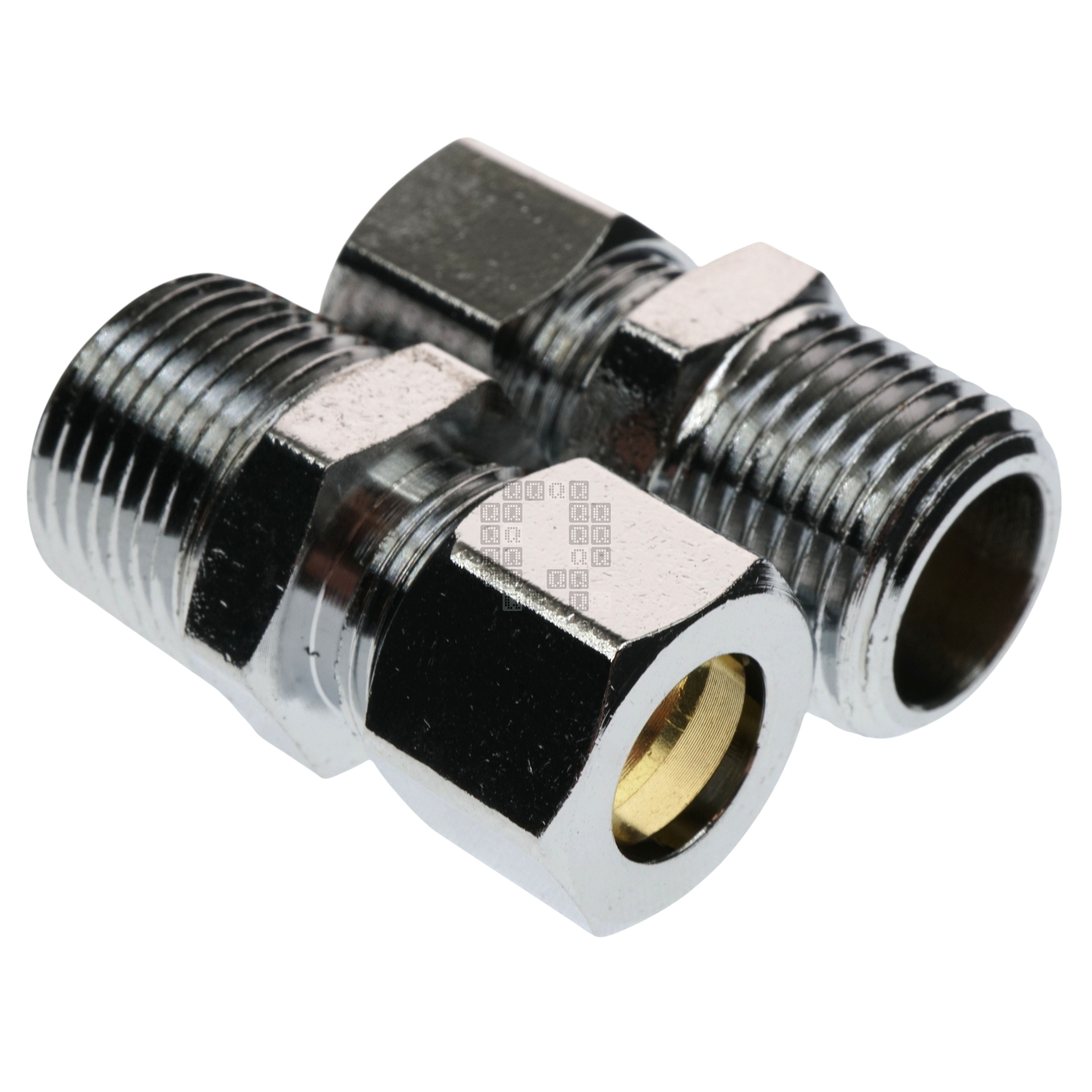 PlumbCraft 7322000LF 3/8" MIP x 3/8" OD Compression Straight Fittings