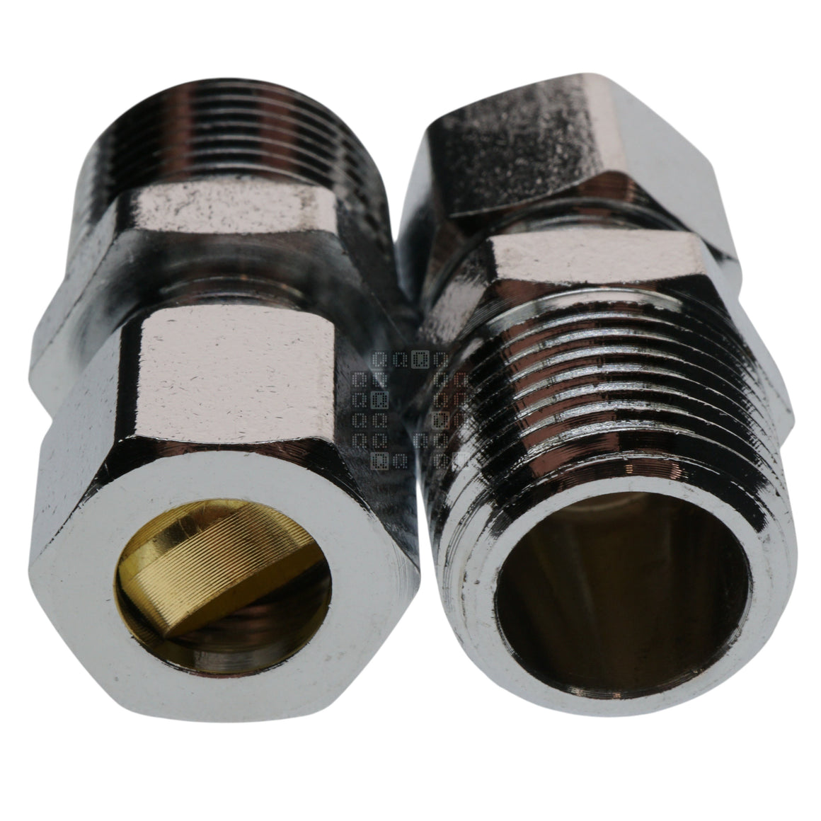 PlumbCraft 7322000LF 3/8" MIP x 3/8" OD Compression Straight Fittings